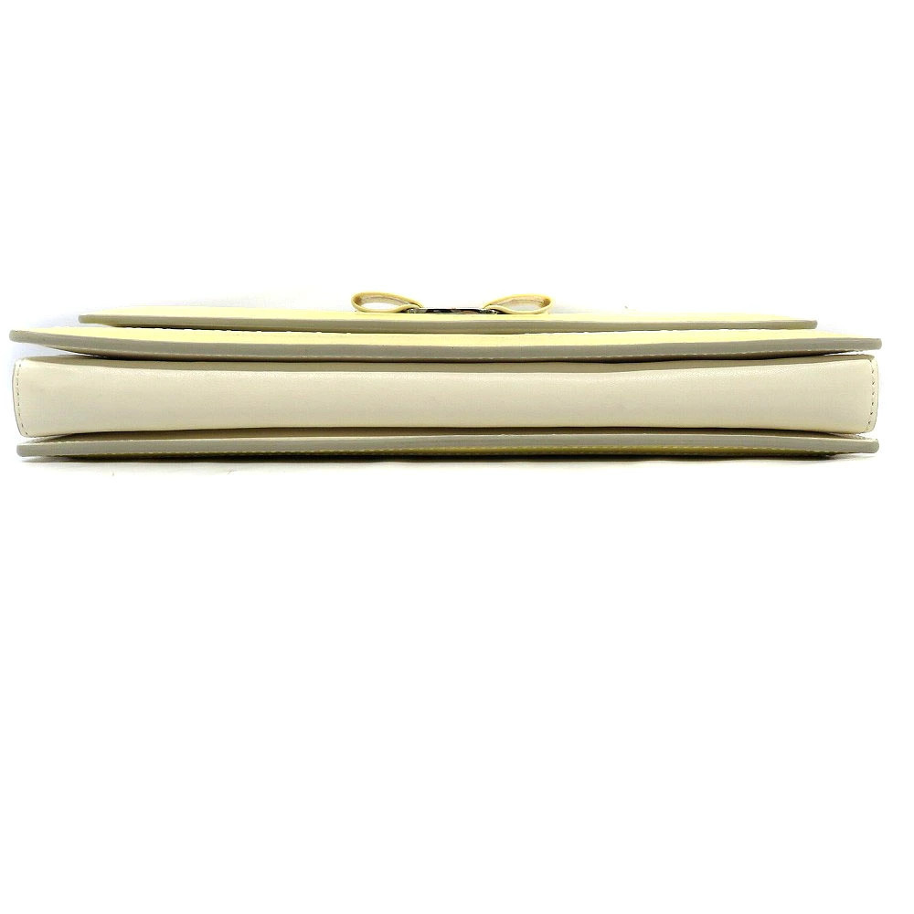 Salvatore Ferragamo shoulder bag chain strap white Vara ribbon - Picture 4 of 10